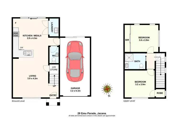 Floorplan of Homely townhouse listing, 29 Emu Parade, Jacana VIC 3047