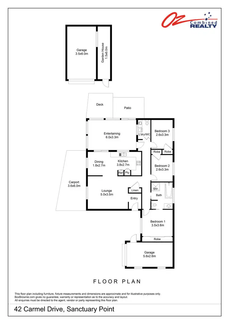 Floorplan of Homely house listing, 42 Carmel Drive, Sanctuary Point NSW 2540