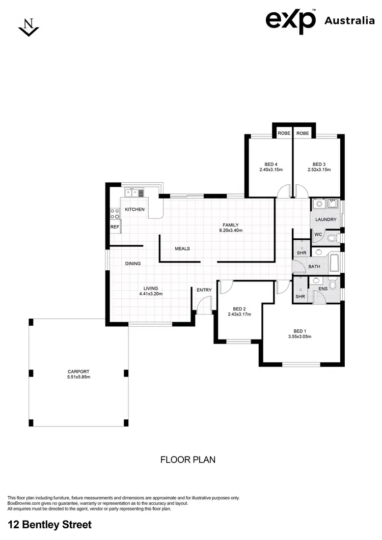 Floorplan of Homely house listing, 12 Bentley Street, Singleton WA 6175