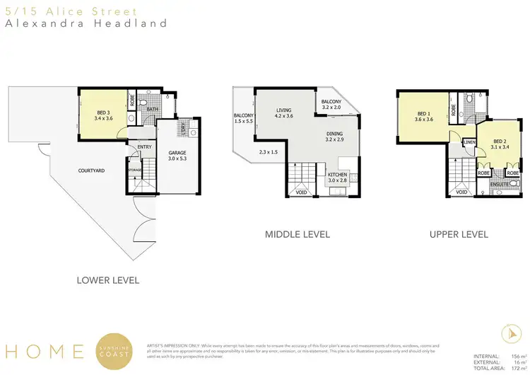 Floorplan of Homely townhouse listing, 5/15 Alice Street, Alexandra Headland QLD 4572