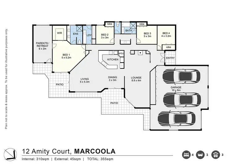 Floorplan of Homely house listing, 12 Amity Court, Marcoola QLD 4564