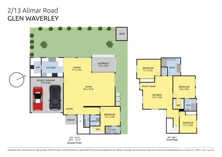 Floorplan of Homely townhouse listing, 2/13 Alimar Road, Glen Waverley VIC 3150