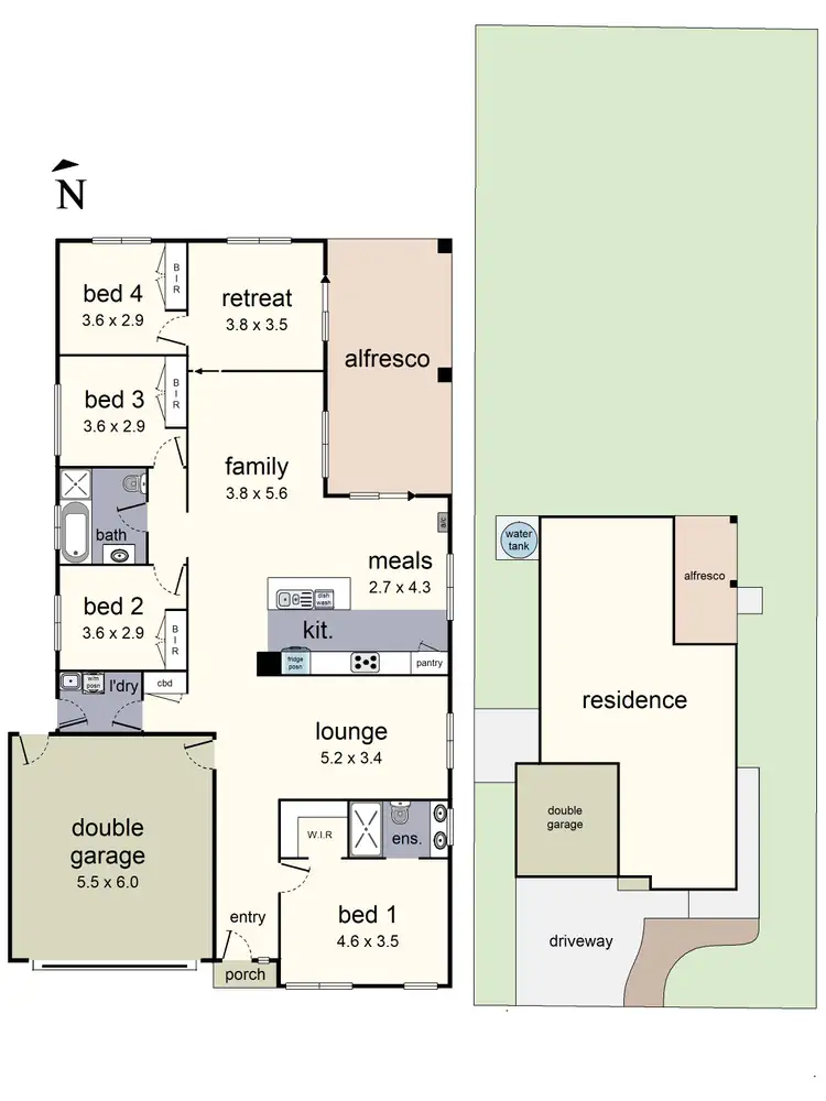 Floorplan of Homely house listing, 6 Oak Tree Place, Seville VIC 3139