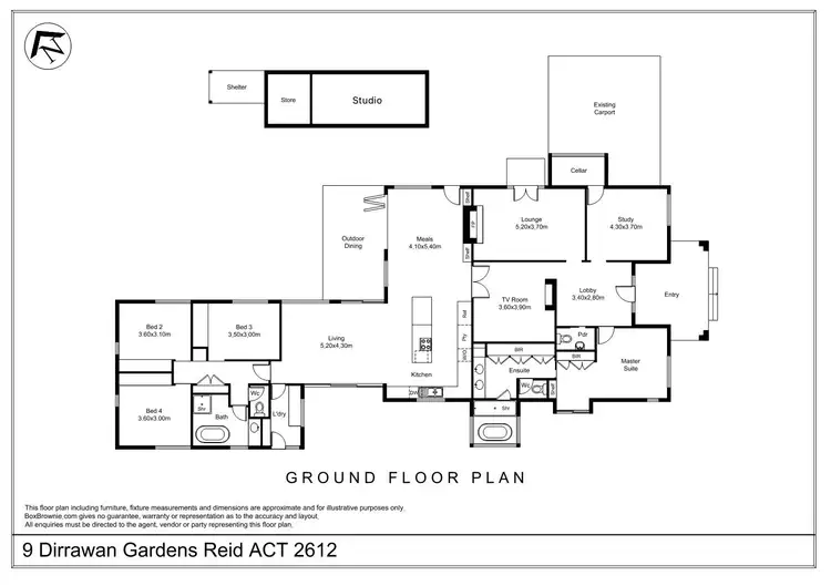 Floorplan of Homely house listing, 9 Dirrawan Gardens, Reid ACT 2612