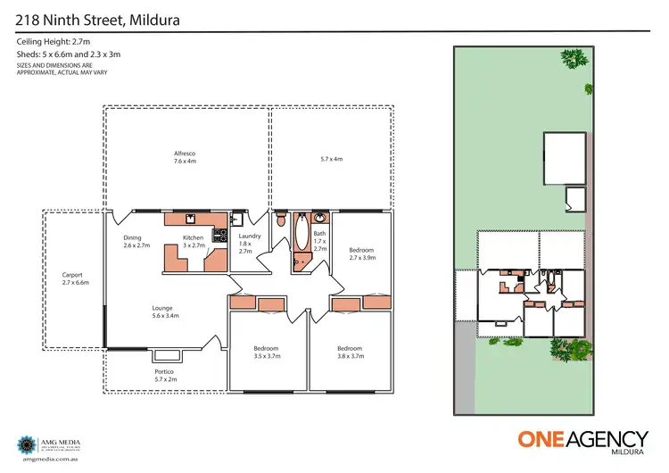 Floorplan of Homely house listing, 218 Ninth Street, Mildura VIC 3500