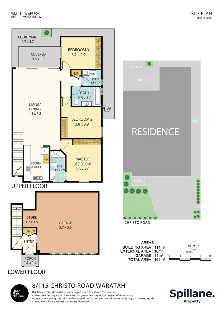 Floorplan of Homely townhouse listing, 8/115 Christo Road, Waratah NSW 2298