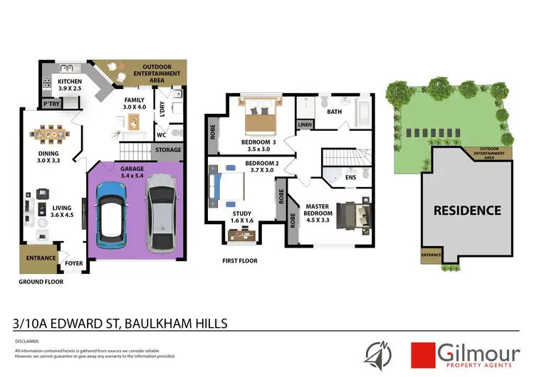 Floorplan of Homely townhouse listing, 3/10a Edward Street, Baulkham Hills NSW 2153