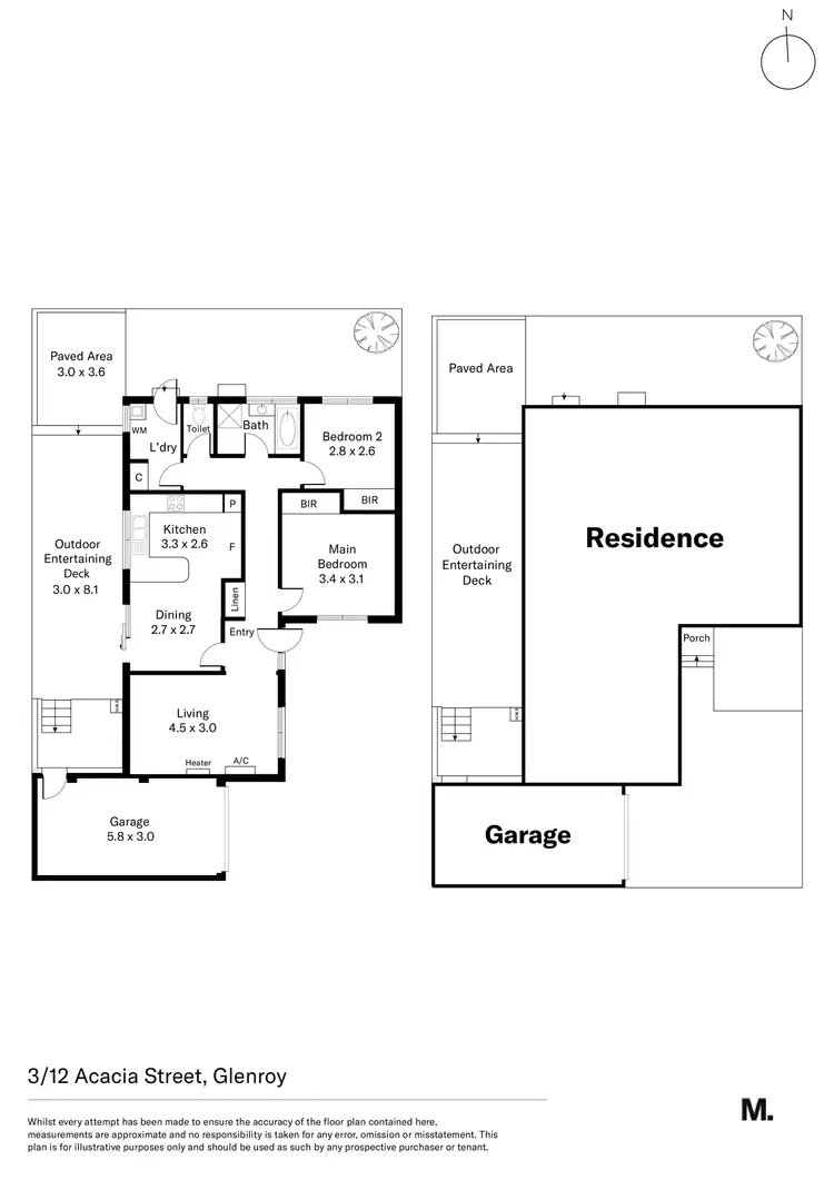 Floorplan of Homely villa listing, 3/12 Acacia Street, Glenroy VIC 3046