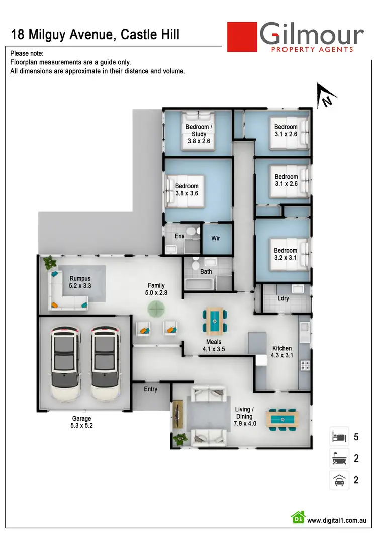 Floorplan of Homely house listing, 18 Milguy Avenue, Castle Hill NSW 2154