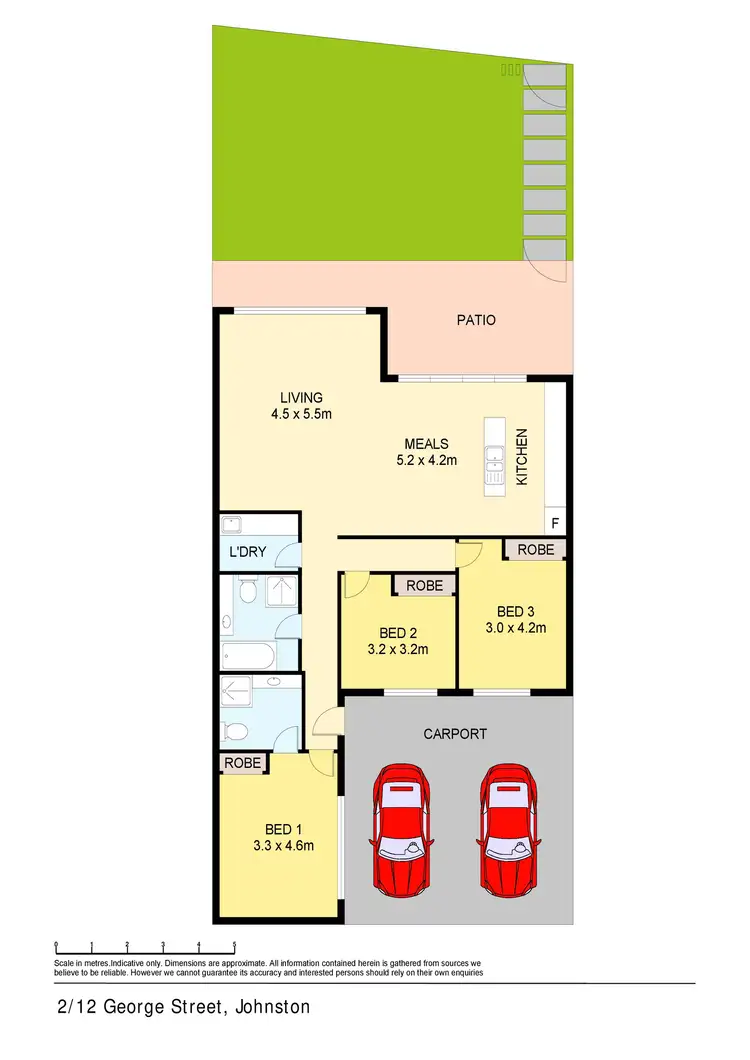 Floorplan of Homely unit listing, 2/12 George Street, Johnston NT 832