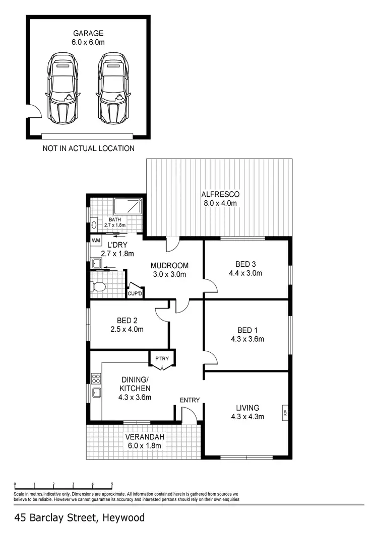 Floorplan of Homely house listing, 45 Barclay Street, Heywood VIC 3304