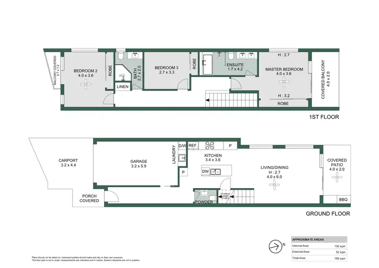Floorplan of Homely townhouse listing, 78 Allen Street, Hamilton QLD 4007