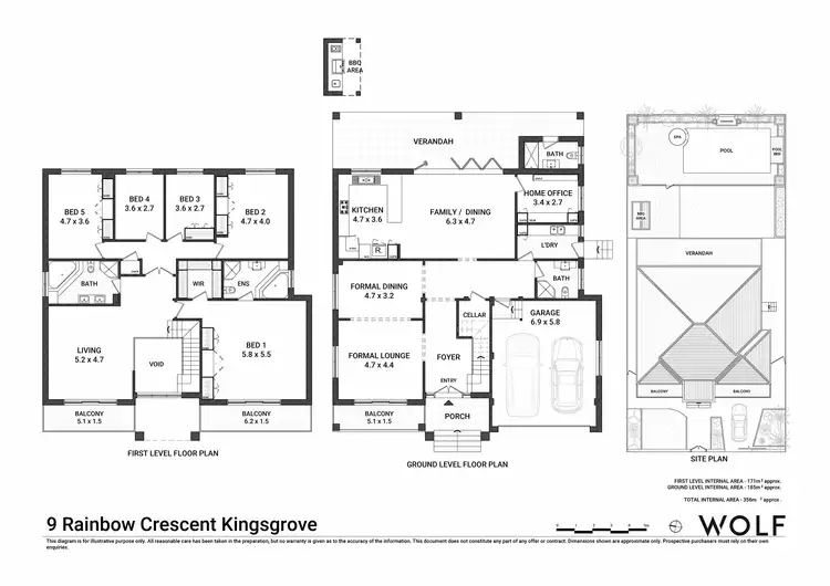 Floorplan of Homely house listing, 9 Rainbow Crescent, Kingsgrove NSW 2208