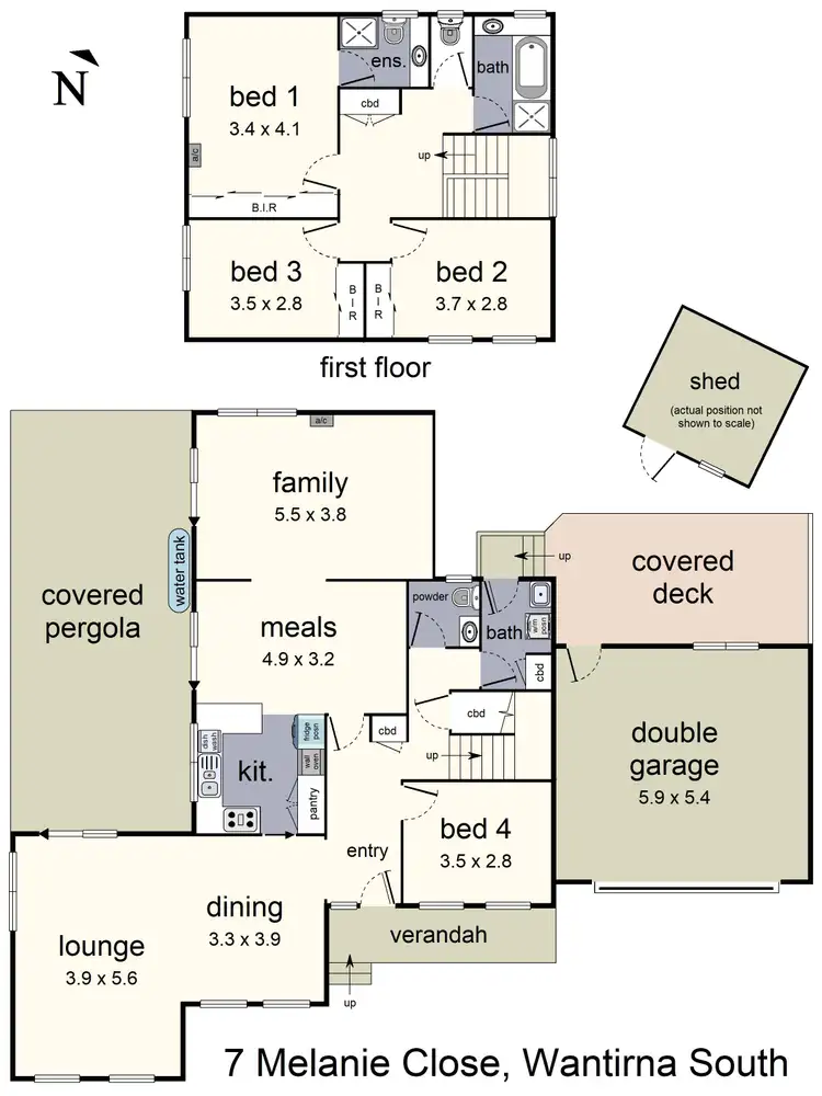 Floorplan of Homely house listing, 7 Melanie Close, Wantirna South VIC 3152