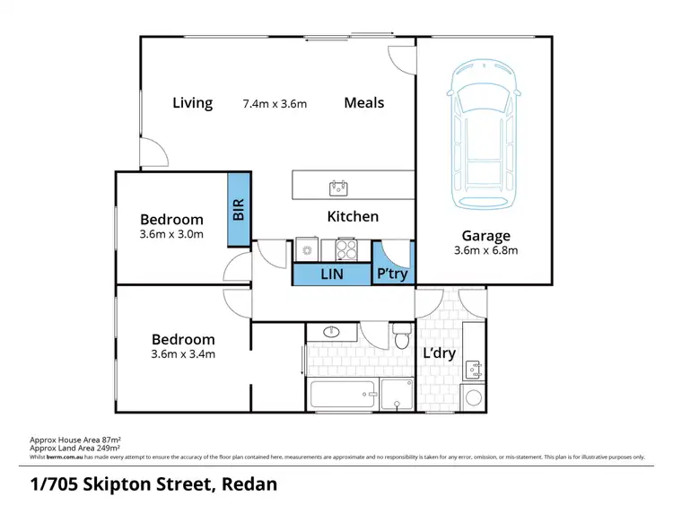 Floorplan of Homely unit listing, 1/705 Skipton Street, Redan VIC 3350