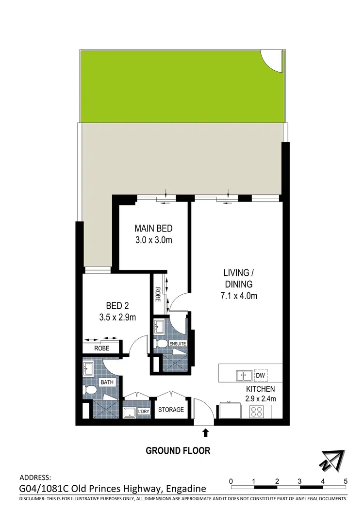 Floorplan of Homely apartment listing, G04/1081C Old Princes Highway, Engadine NSW 2233