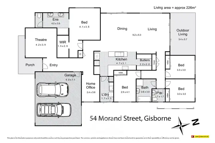 Floorplan of Homely house listing, 54 Morand Street, Gisborne VIC 3437