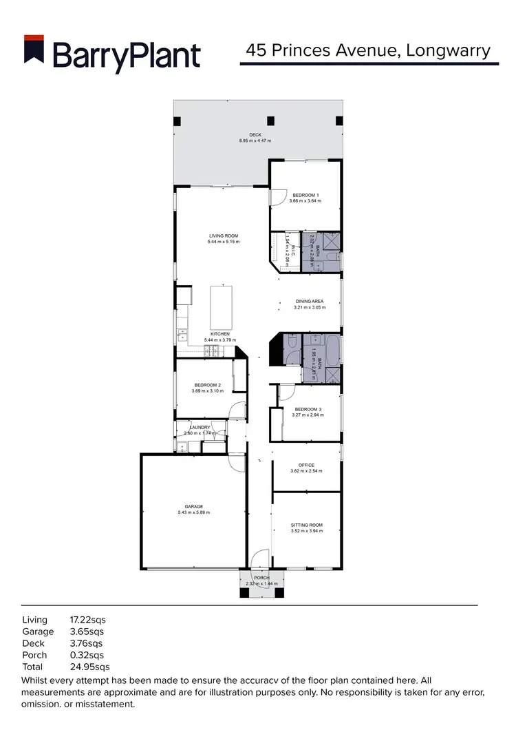 Floorplan of Homely house listing, 45 Princes Avenue, Longwarry VIC 3816