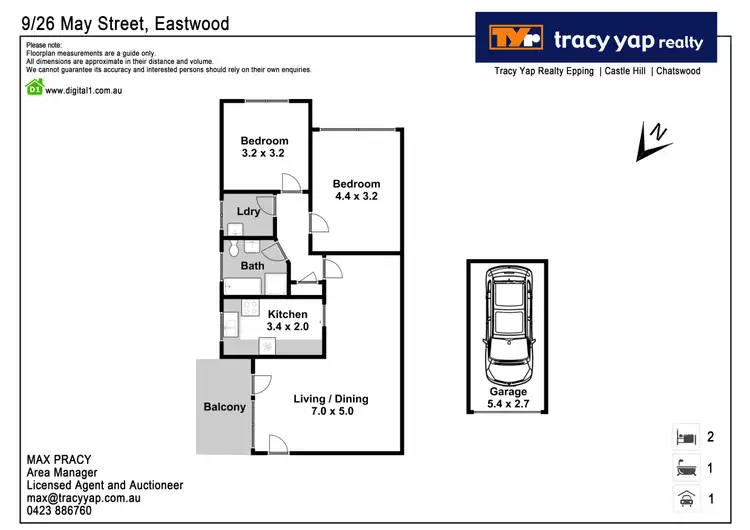 Floorplan of Homely unit listing, 9/26 May Street, Eastwood NSW 2122
