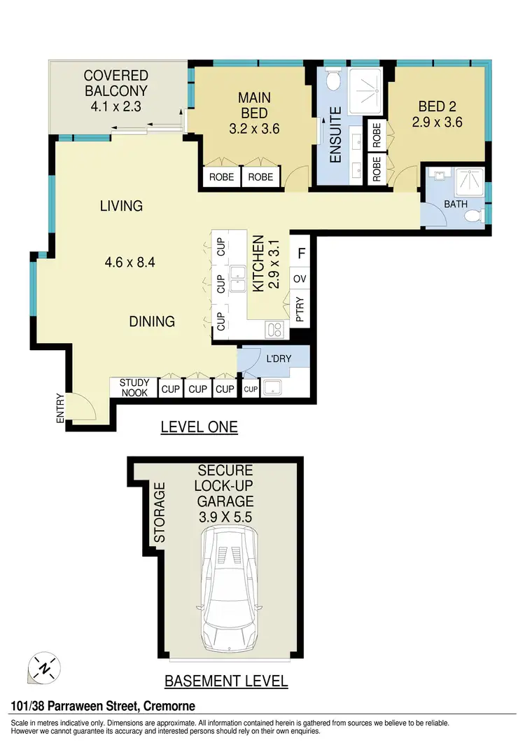 Floorplan of Homely apartment listing, 101/38 Parraween Street, Cremorne NSW 2090