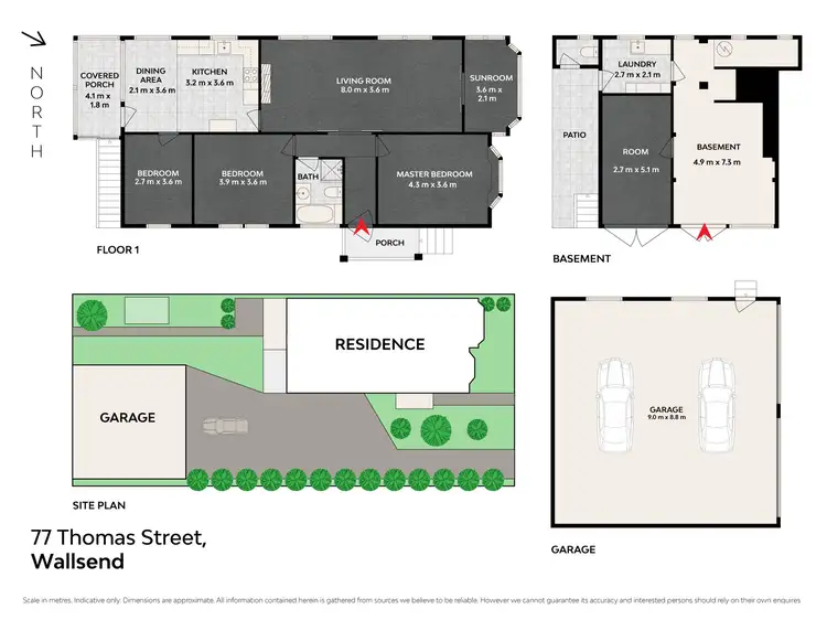 Floorplan of Homely house listing, 77 Thomas Street, Wallsend NSW 2287
