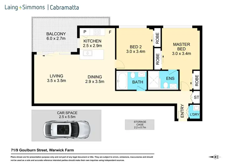 Floorplan of Homely apartment listing, 71/9 Goulburn Street, Warwick Farm NSW 2170