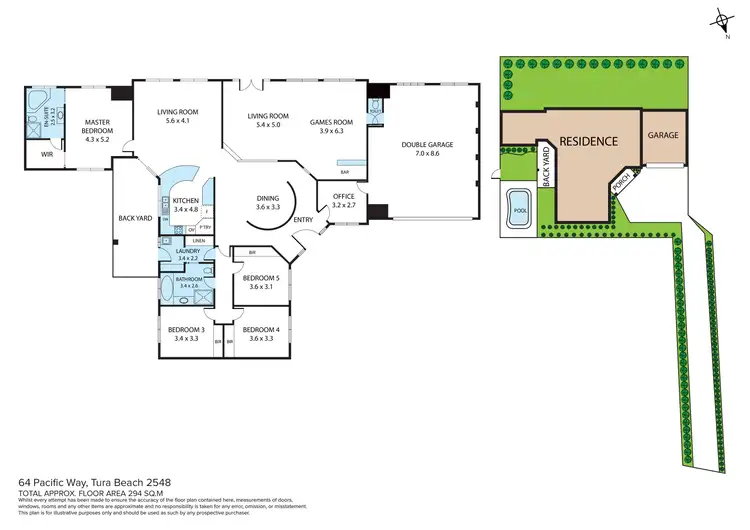 Floorplan of Homely house listing, 64 Pacific Way, Tura Beach NSW 2548