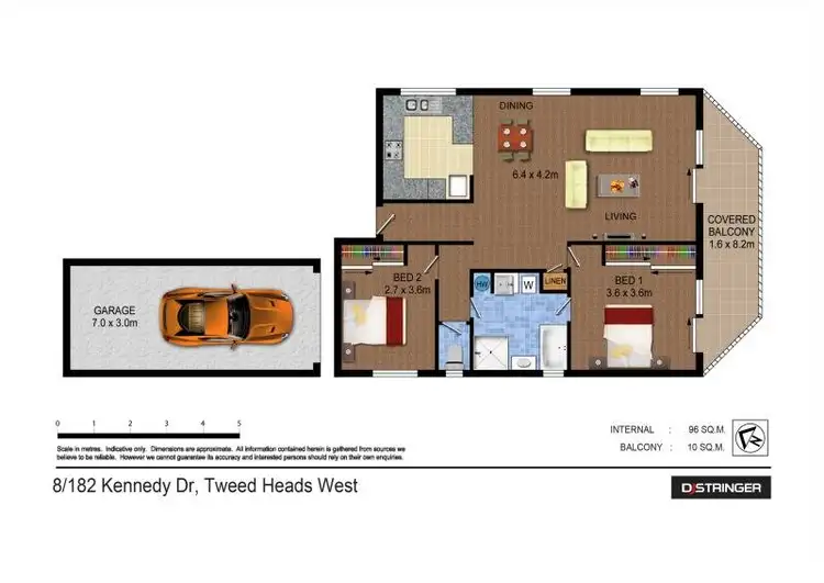 Floorplan of Homely unit listing, 8/182 Kennedy Drive, Tweed Heads West NSW 2485