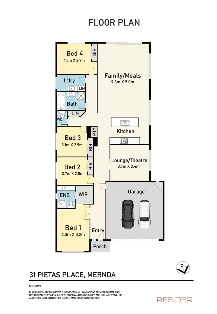 Floorplan of Homely house listing, 31 Pietas Place, Mernda VIC 3754