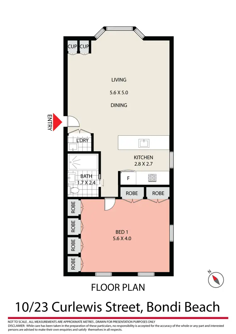 Floorplan of Homely apartment listing, 10/23 Curlewis Street, Bondi Beach NSW 2026