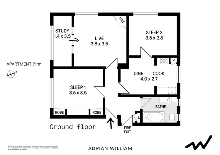 Floorplan of Homely apartment listing, 1/81 Crystal Street, Petersham NSW 2049