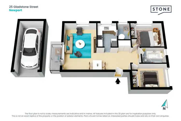 Floorplan of Homely apartment listing, 1/25 Gladstone Street, Newport NSW 2106