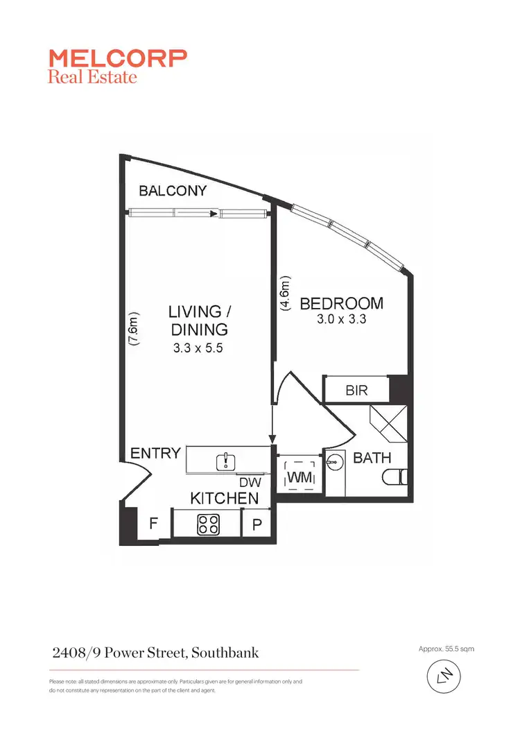 Floorplan of Homely apartment listing, 2408/9 Power Street, Southbank VIC 3006