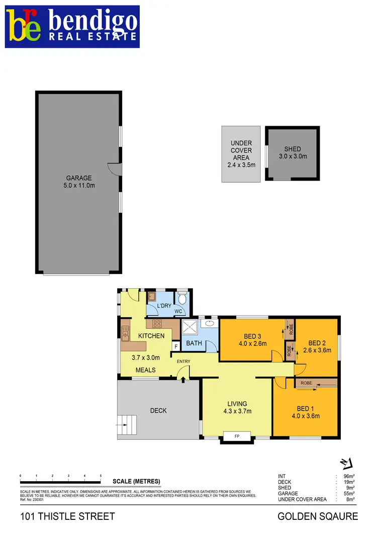 Floorplan of Homely house listing, 101 Thistle Street, Golden Square VIC 3555