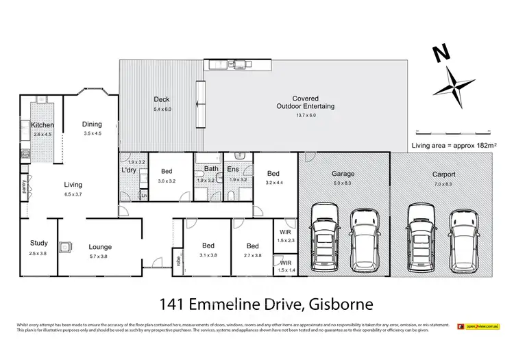 Floorplan of Homely rural property listing, 141 Emmeline Drive, Gisborne VIC 3437