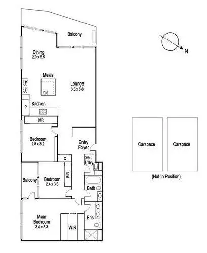 Floorplan of Homely apartment listing, 2203/50 Albert Road, South Melbourne VIC 3205
