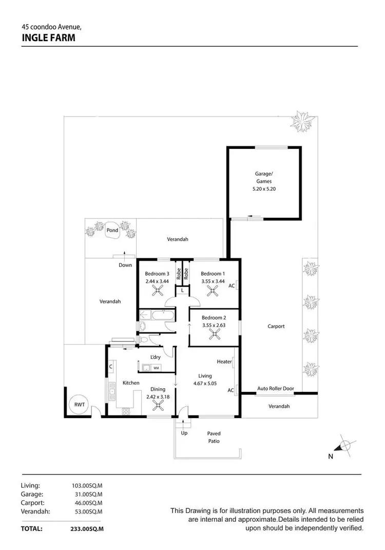Floorplan of Homely house listing, 45 Coondoo Avenue, Ingle Farm SA 5098