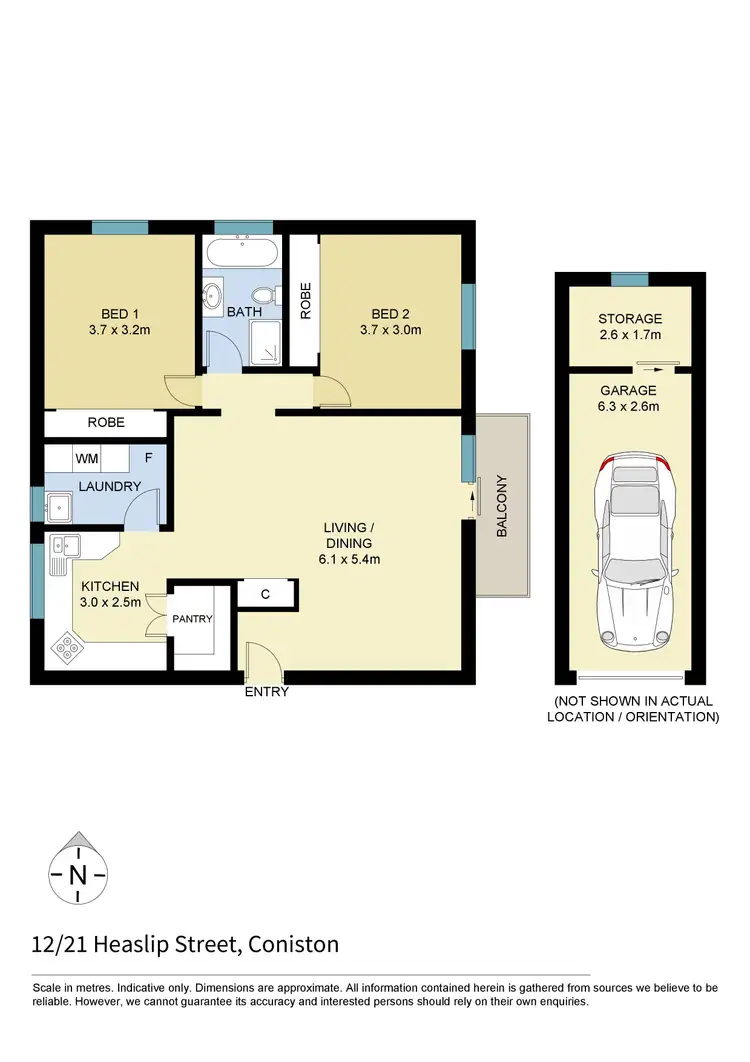 Floorplan of Homely apartment listing, 12/21 Heaslip Street, Coniston NSW 2500