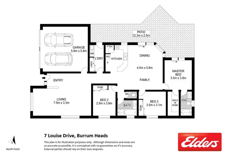 Floorplan of Homely house listing, 7 Louise Drive, Burrum Heads QLD 4659