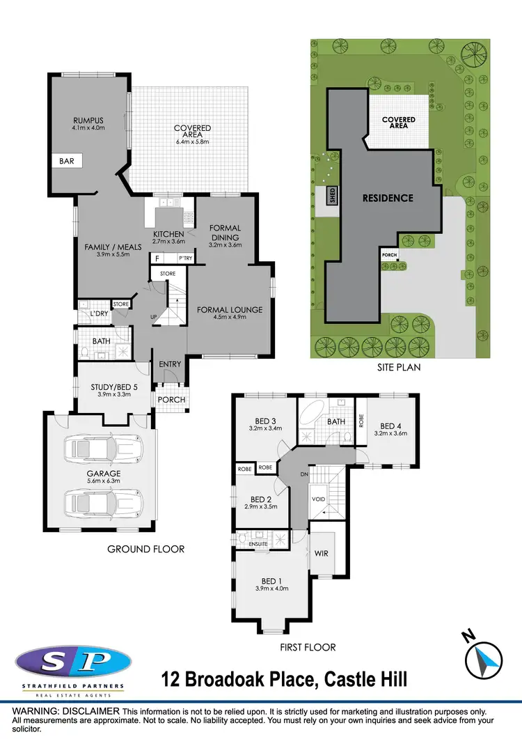 Floorplan of Homely house listing, 12 Broadoak Place, Castle Hill NSW 2154