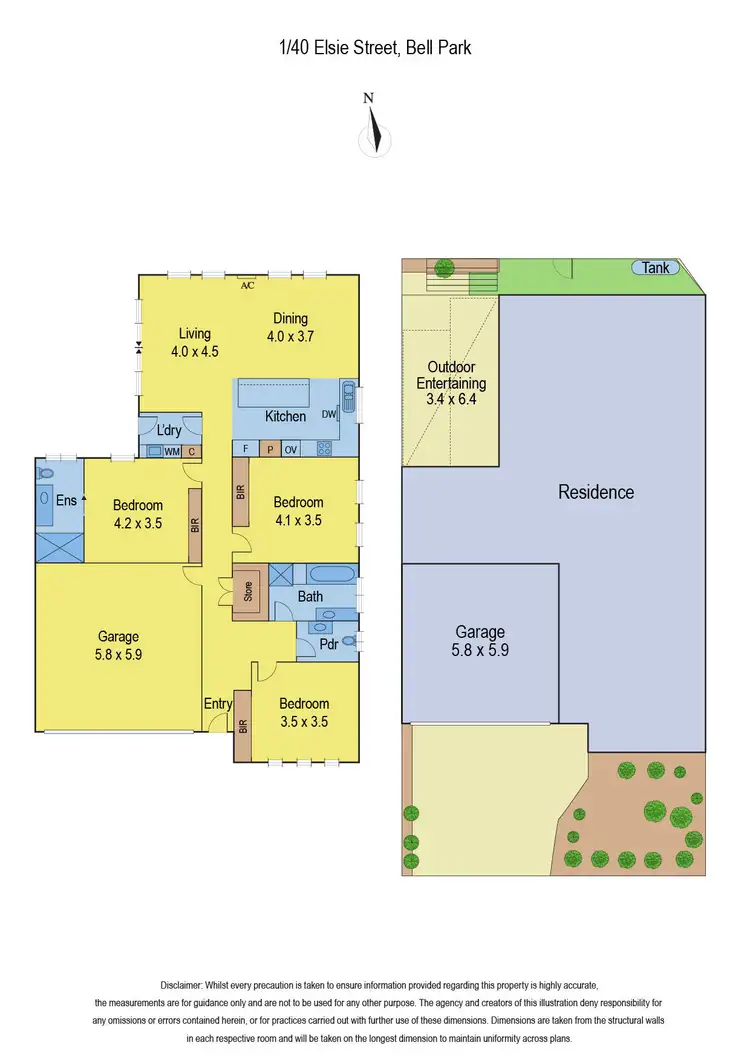Floorplan of Homely townhouse listing, 1/40 Elsie Street, Bell Park VIC 3215