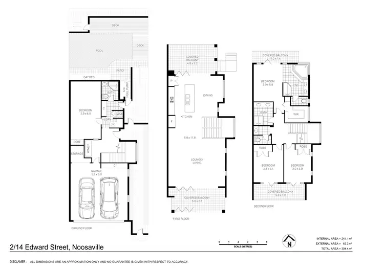 Floorplan of Homely semi-detached listing, 2/14 Edward Street, Noosaville QLD 4566