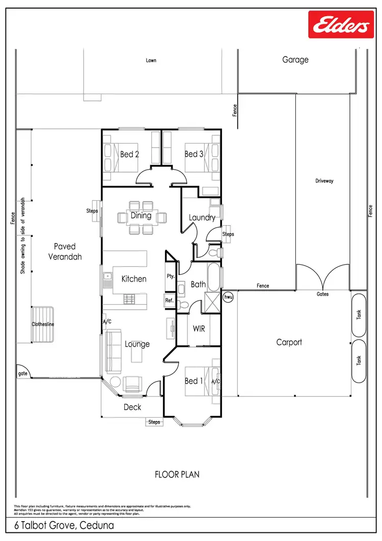 Floorplan of Homely house listing, 6 Talbot Grove, Ceduna SA 5690