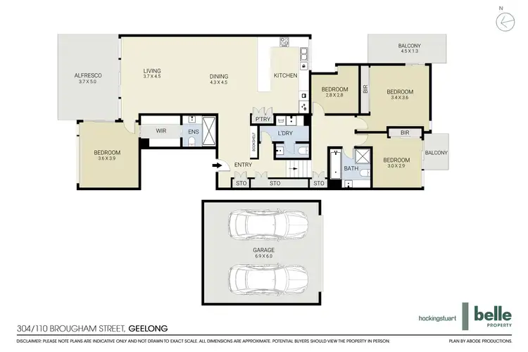 Floorplan of Homely unit listing, 304/110 Brougham Street, Geelong VIC 3220