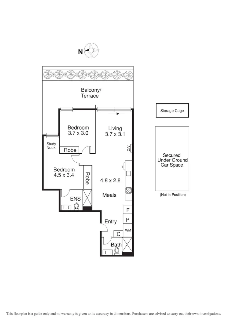 Floorplan of Homely apartment listing, 101/167 Gladstone Street, South Melbourne VIC 3205