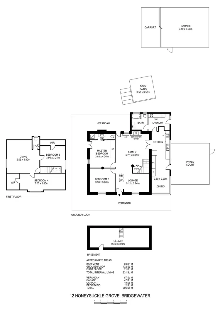 Floorplan of Homely house listing, 12 Honeysuckle Grove, Bridgewater SA 5155
