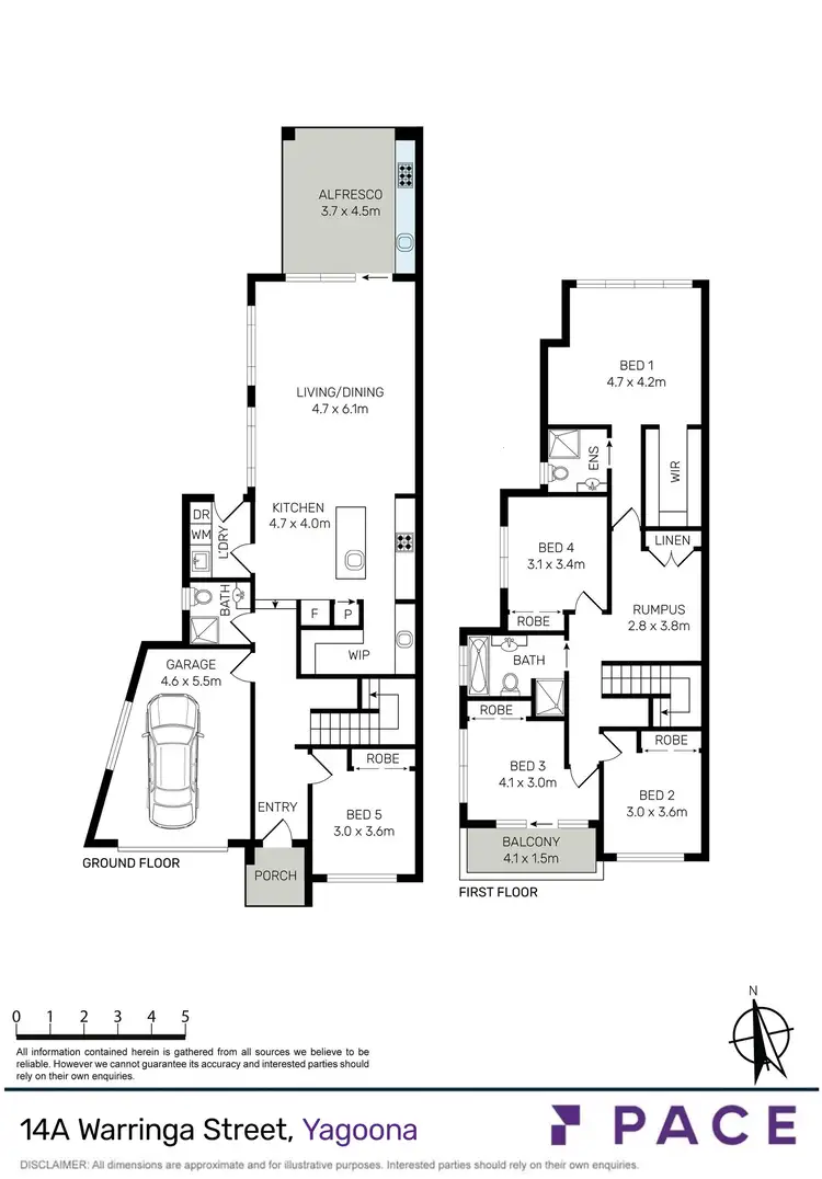 Floorplan of Homely semi-detached listing, 14A Warringa Street, Yagoona NSW 2199