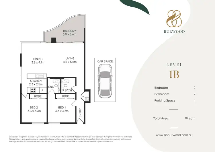 Floorplan of Homely apartment listing, 4B/88 Burwood Road, Burwood NSW 2134