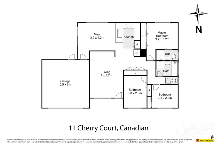 Floorplan of Homely house listing, 11 Cherry Court, Canadian VIC 3350
