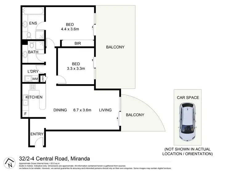 Floorplan of Homely apartment listing, 32/2-4 Central Road, Miranda NSW 2228
